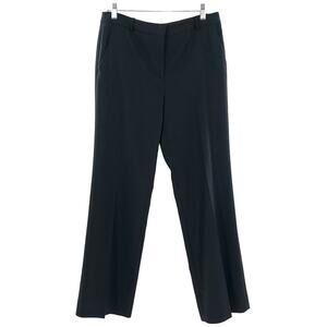 BCBGMAXAZRIA Women's Black Simon Classic Trouser Wide Leg Pants Size 8